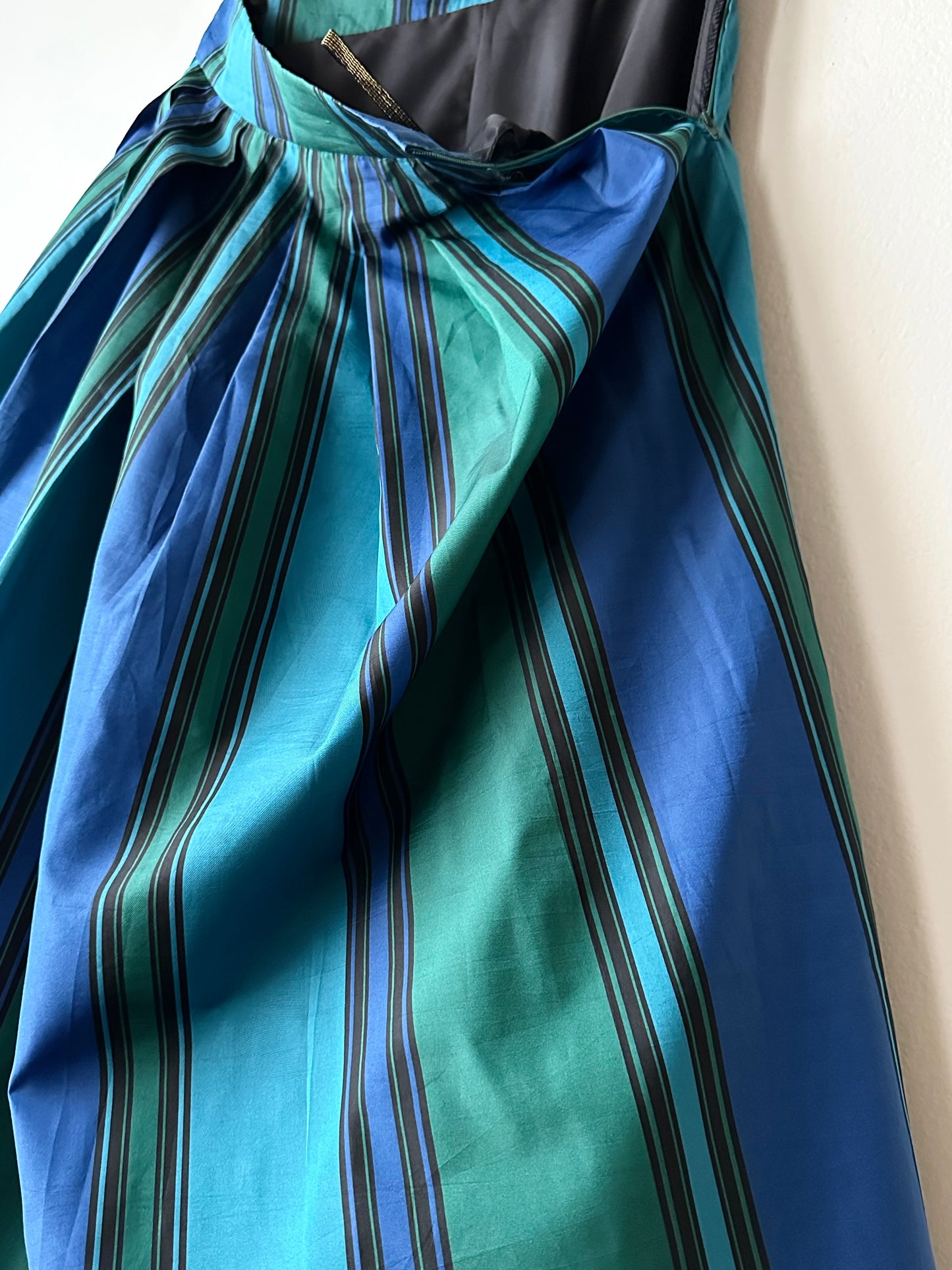 1980s striped tiered skirt