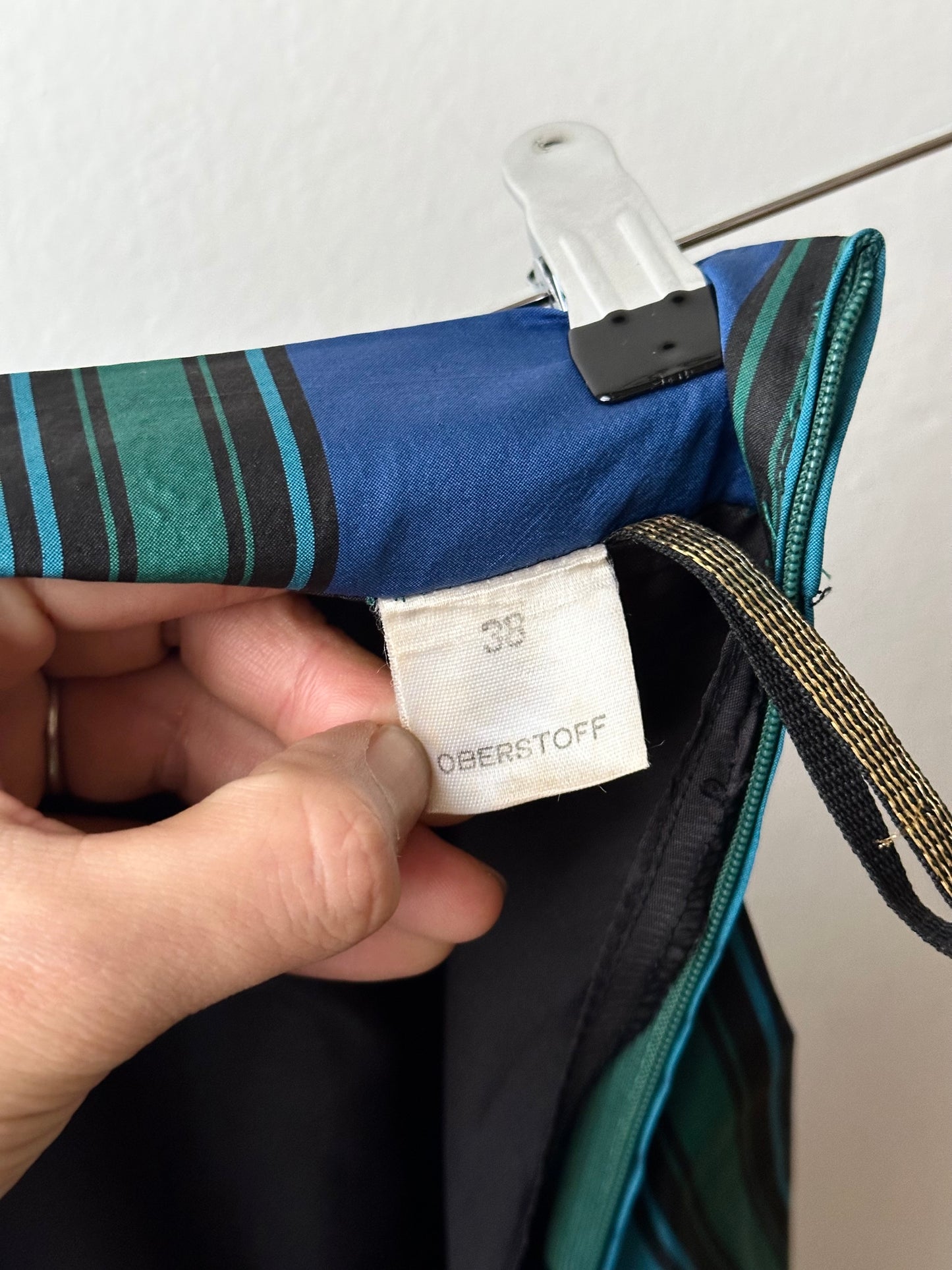 1980s striped tiered skirt