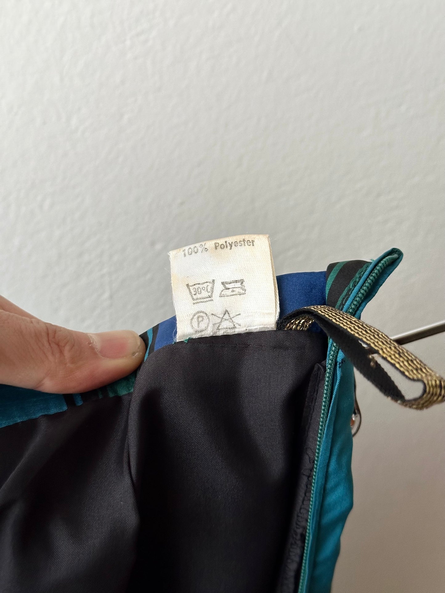 1980s striped tiered skirt