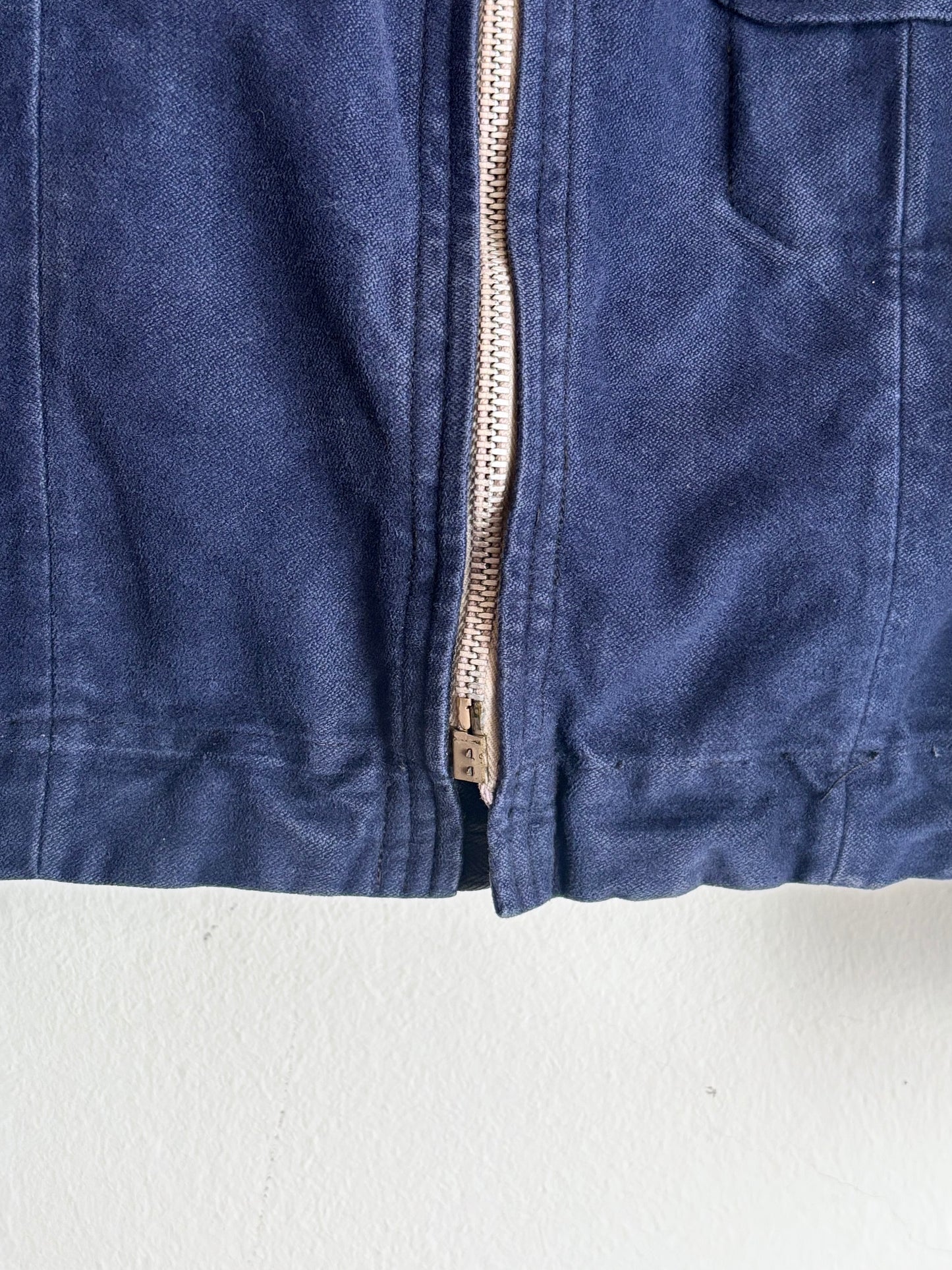 40-50s French moleskin cyclist jacket
