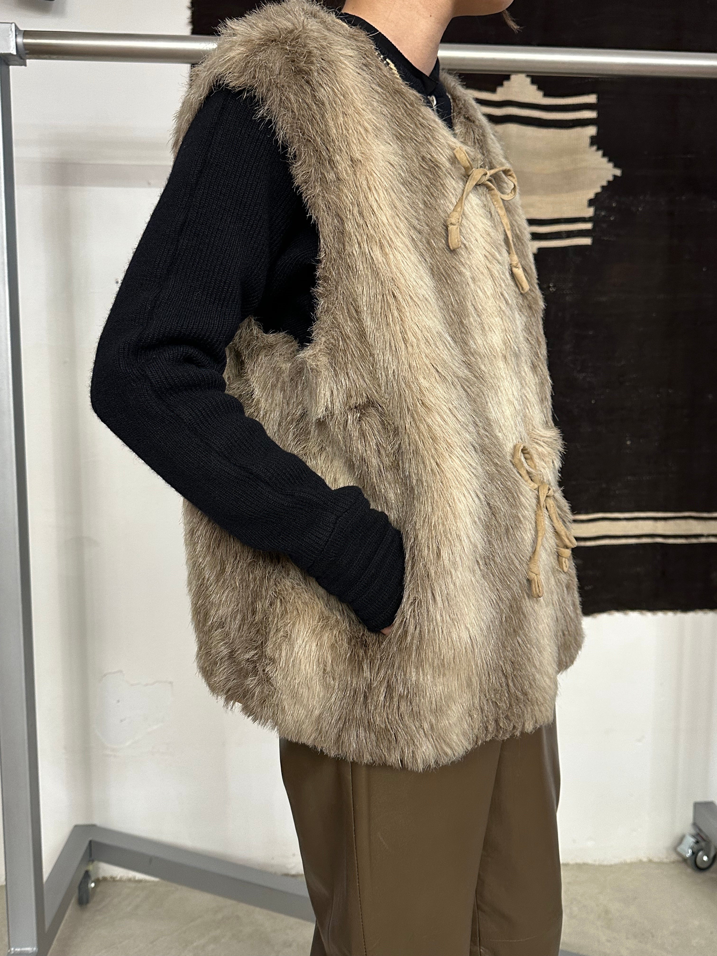 ベスト 古着 60s ヴィンテージ 軍物 ミリタリー 羊 ファー ジレ 希少 60s Handmade fur vest – TOTO