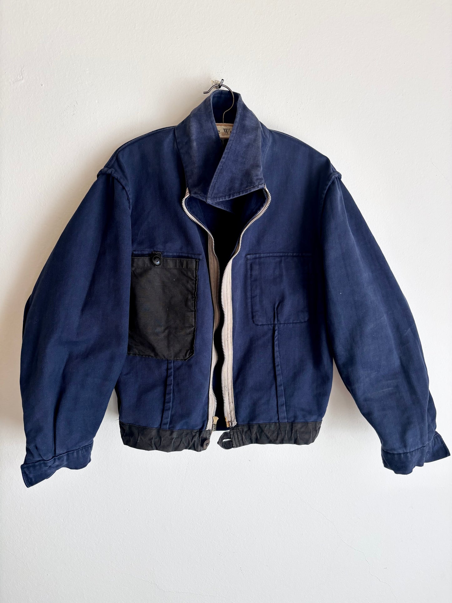 40-50s French moleskin cyclist jacket