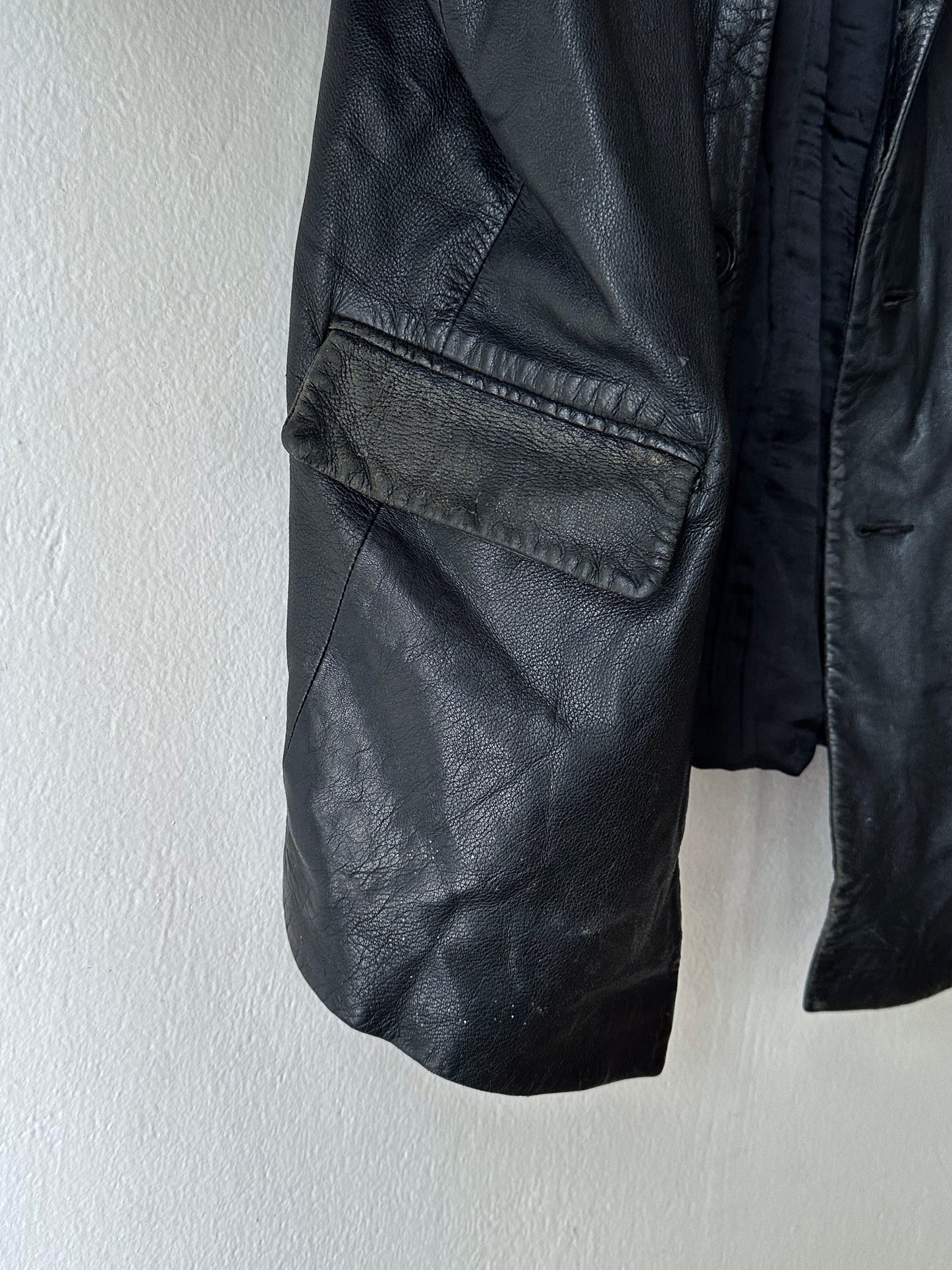 Black Leather tailored jacket