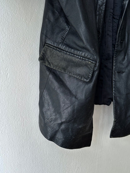 Black Leather tailored jacket