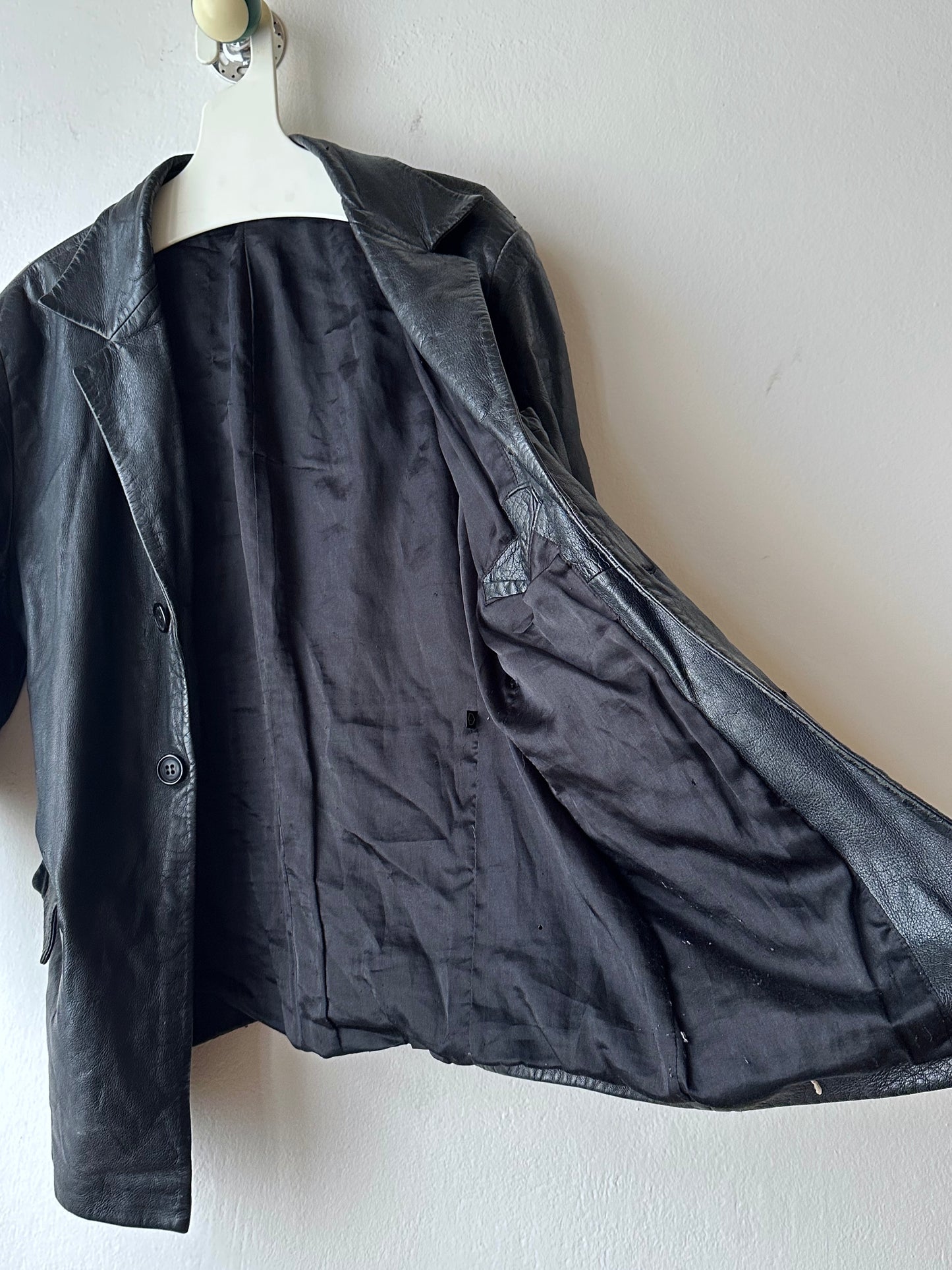 Black Leather tailored jacket