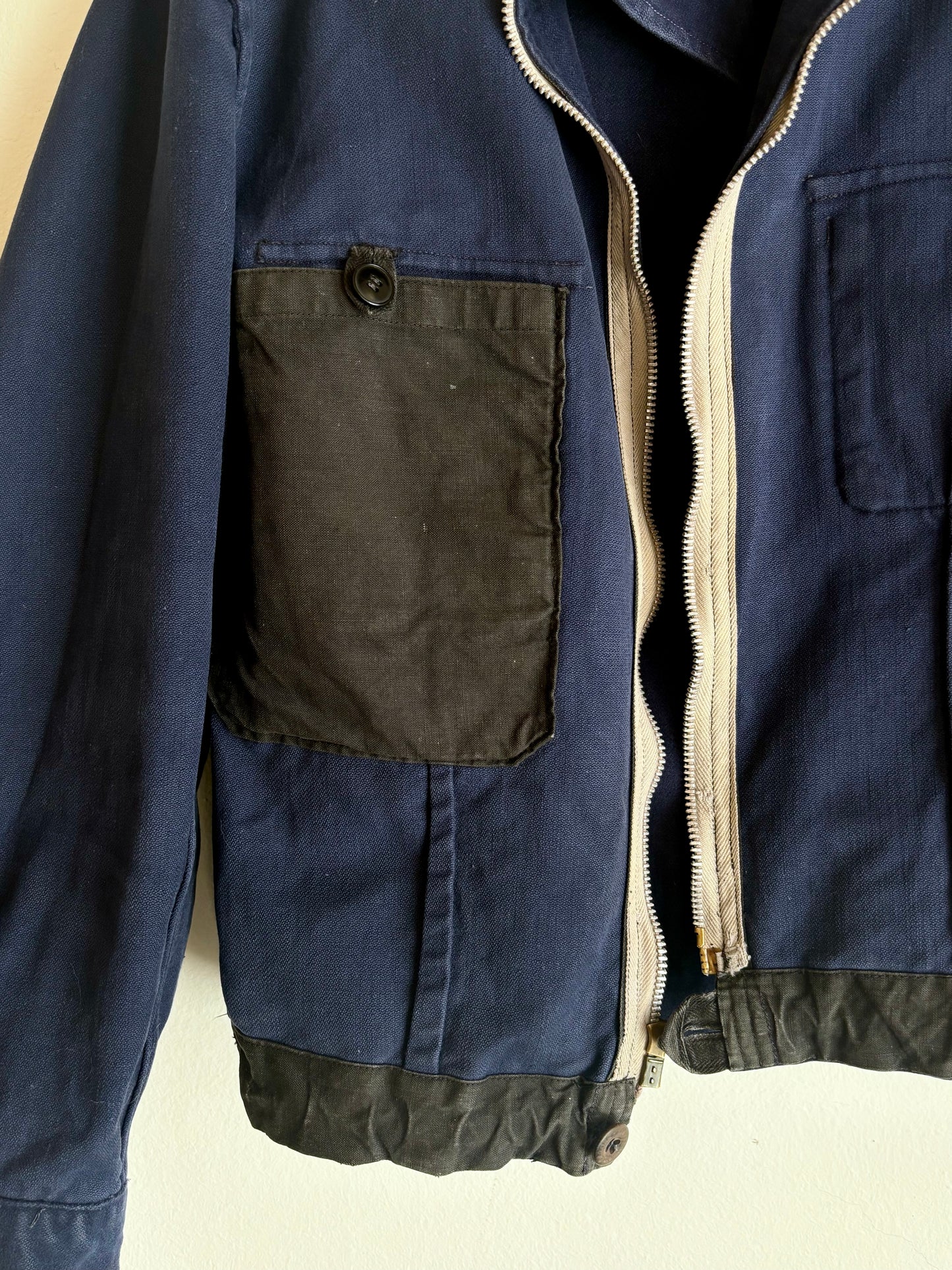 40-50s French moleskin cyclist jacket