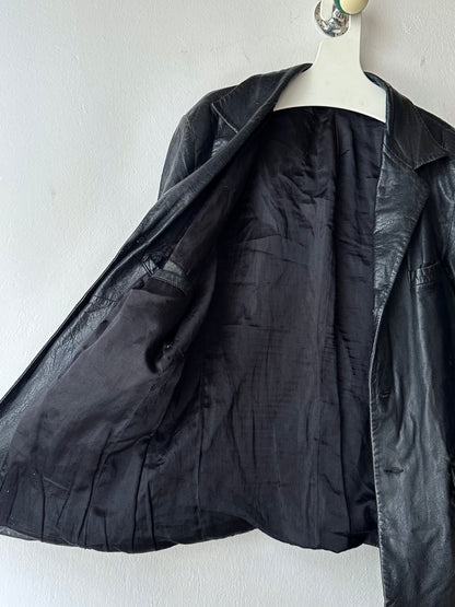 Black Leather tailored jacket