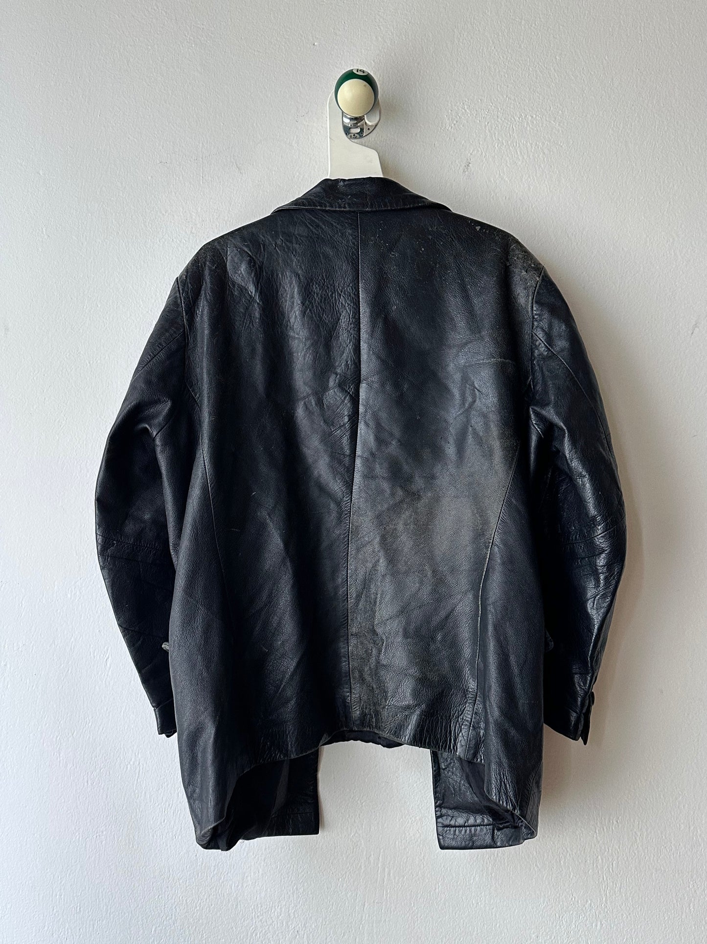 Black Leather tailored jacket