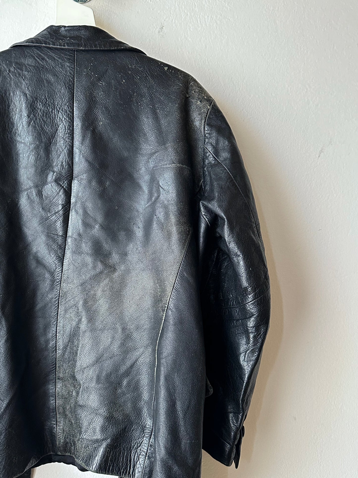 Black Leather tailored jacket