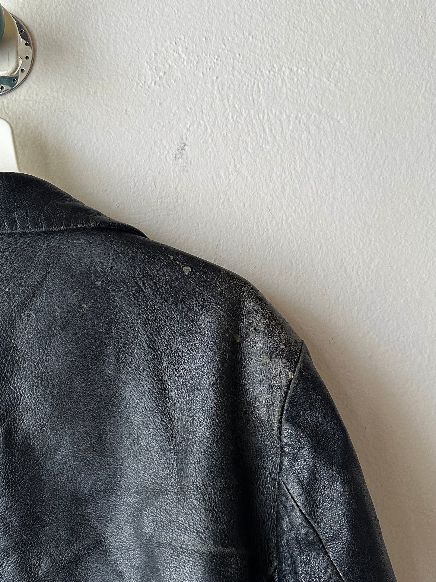 Black Leather tailored jacket