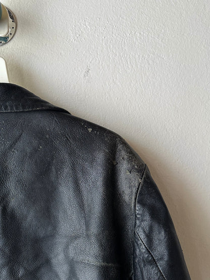 Black Leather tailored jacket