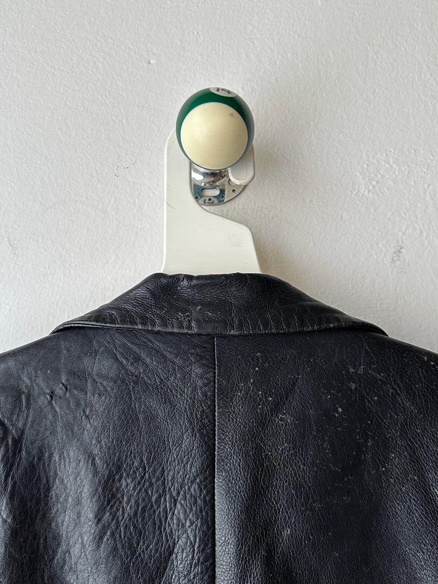Black Leather tailored jacket