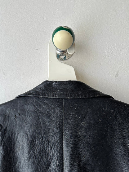 Black Leather tailored jacket