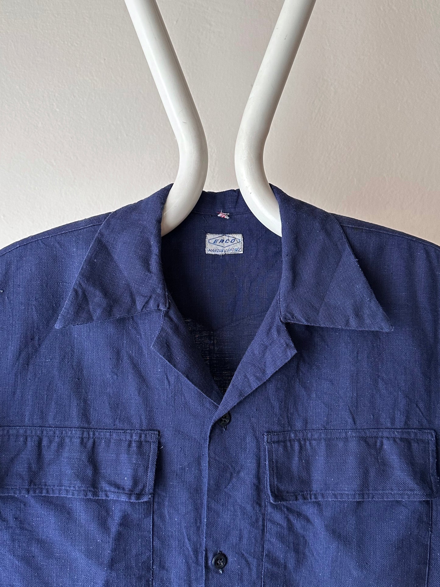 50's 40's French Vintage ヴィンテージ フレンチ 50年代 開襟シャツ leisure shirt Open collar shirt Toto 古着屋  プラハ Praha Prague Vintage store 古着 ユーロ古着 ヨーロッパ古着 フランス買い付け