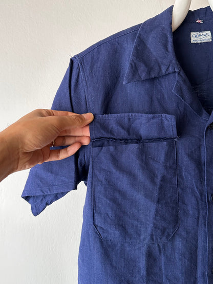 50's 40's French Vintage ヴィンテージ フレンチ 50年代 開襟シャツ leisure shirt Open collar shirt Toto 古着屋  プラハ Praha Prague Vintage store 古着 ユーロ古着 ヨーロッパ古着 フランス買い付け