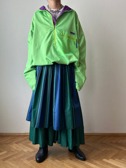 1980s striped tiered skirt