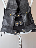 90s Leather motorcycle vest