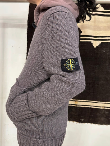 Stone Island Massimo osti CP Company ストーンアイランド  マッシモオスティ Made in Italy イタリア製 イタリア古着 Toto 古着屋 プラハ 古着 Praha Prague Vintage store Vintage clothing ヴィンテージ ヨーロッパ古着 ユーロ古着 Wool knit jacket ニットジャケット ニット