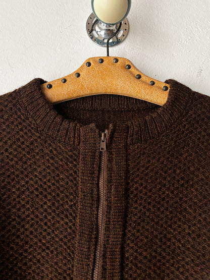 80s wool zip jacket