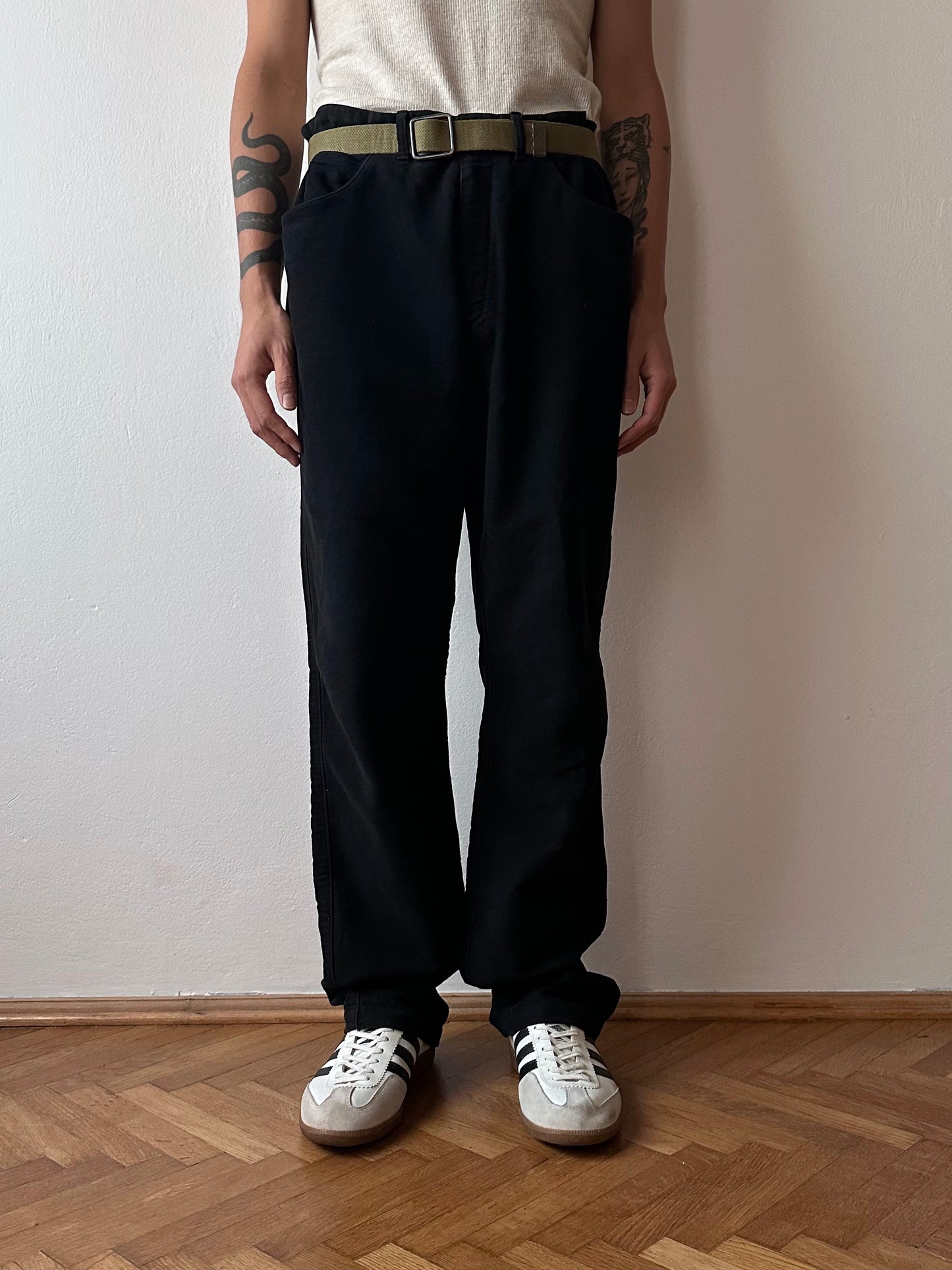 C.P. COMPANY AW2003 Black moleskin trouser - w33