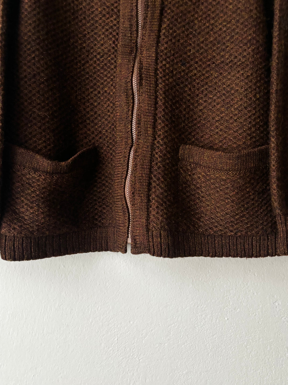 80s wool zip jacket