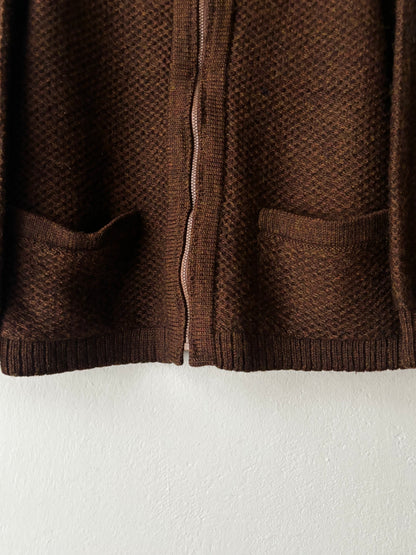 80s wool zip jacket
