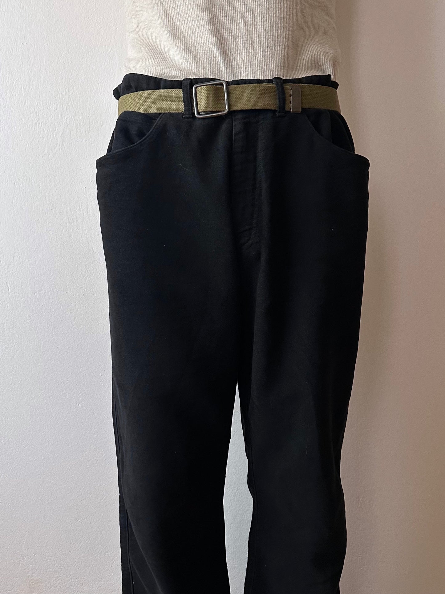 C.P. COMPANY AW2003 Black moleskin trouser - w33
