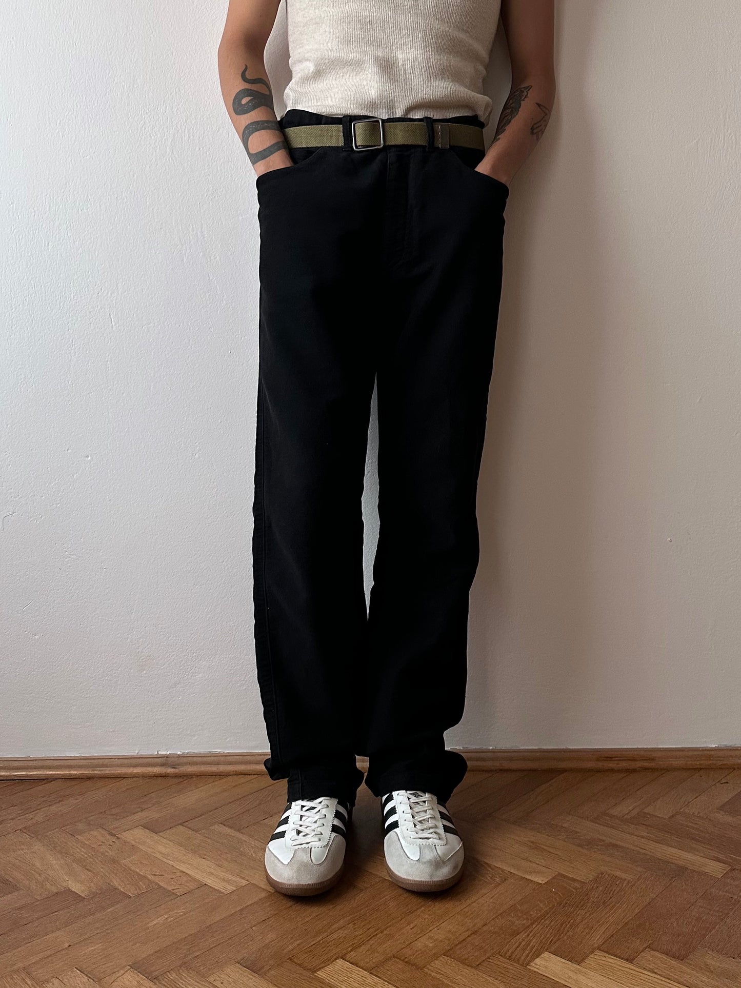 C.P. COMPANY AW2003 Black moleskin trouser - w33