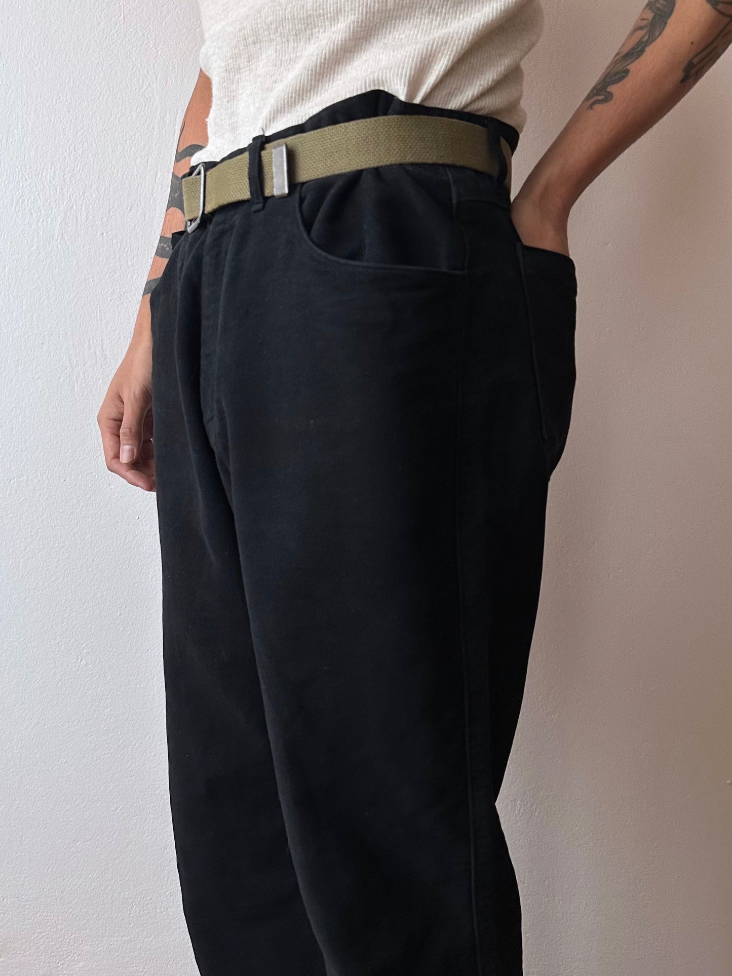 C.P. COMPANY AW2003 Black moleskin trouser - w33