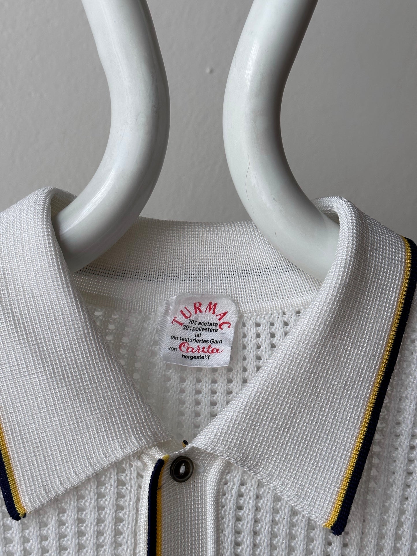 80s Italy mesh polo - XL