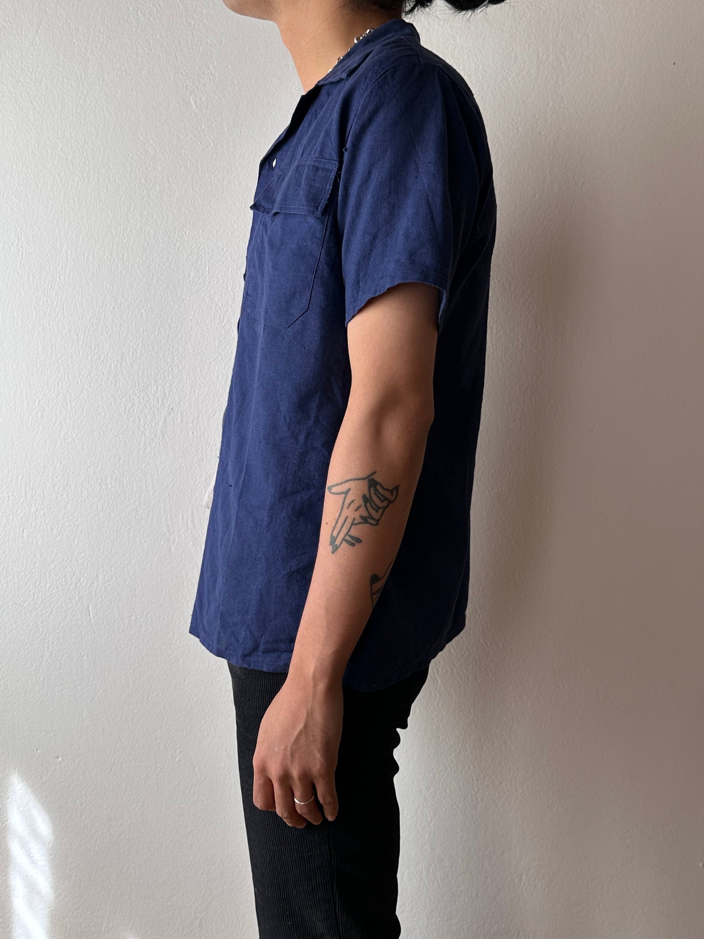 50's 40's French Vintage ヴィンテージ フレンチ 50年代 開襟シャツ leisure shirt Open collar shirt Toto 古着屋  プラハ Praha Prague Vintage store 古着 ユーロ古着 ヨーロッパ古着 フランス買い付け