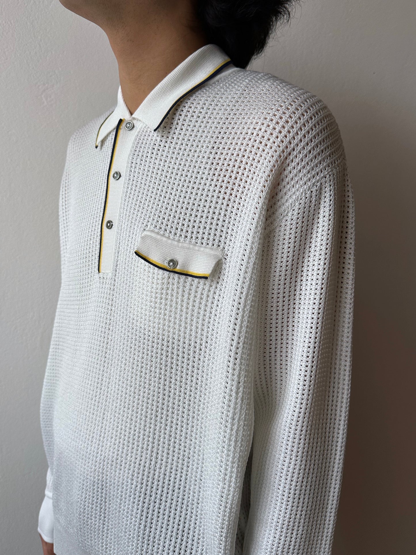 80s Italy mesh polo - XL