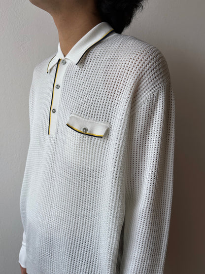 80s Italy mesh polo - XL