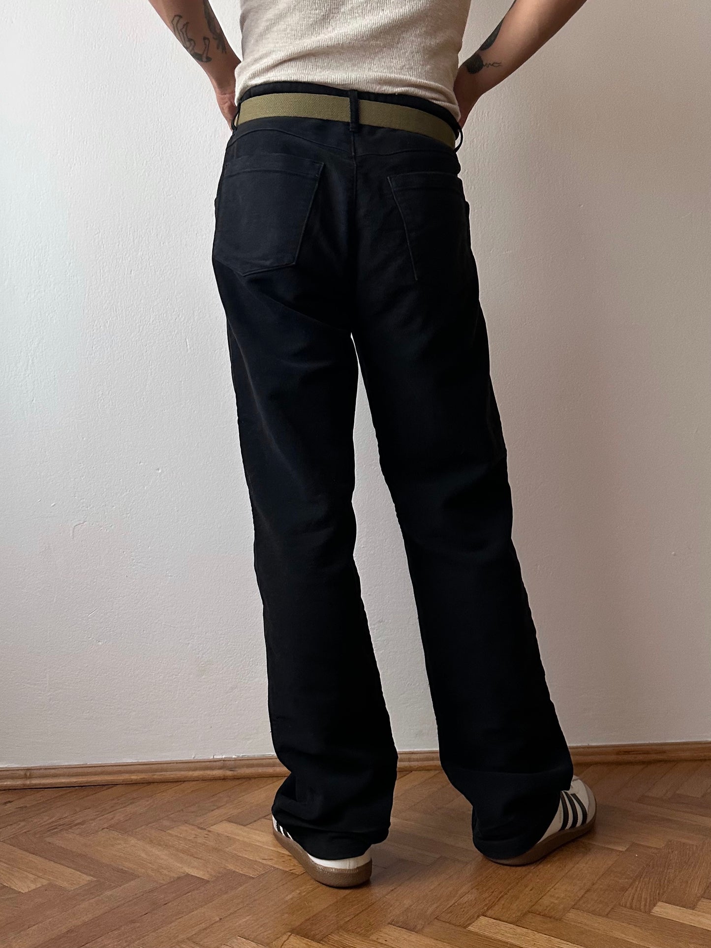 C.P. COMPANY AW2003 Black moleskin trouser - w33