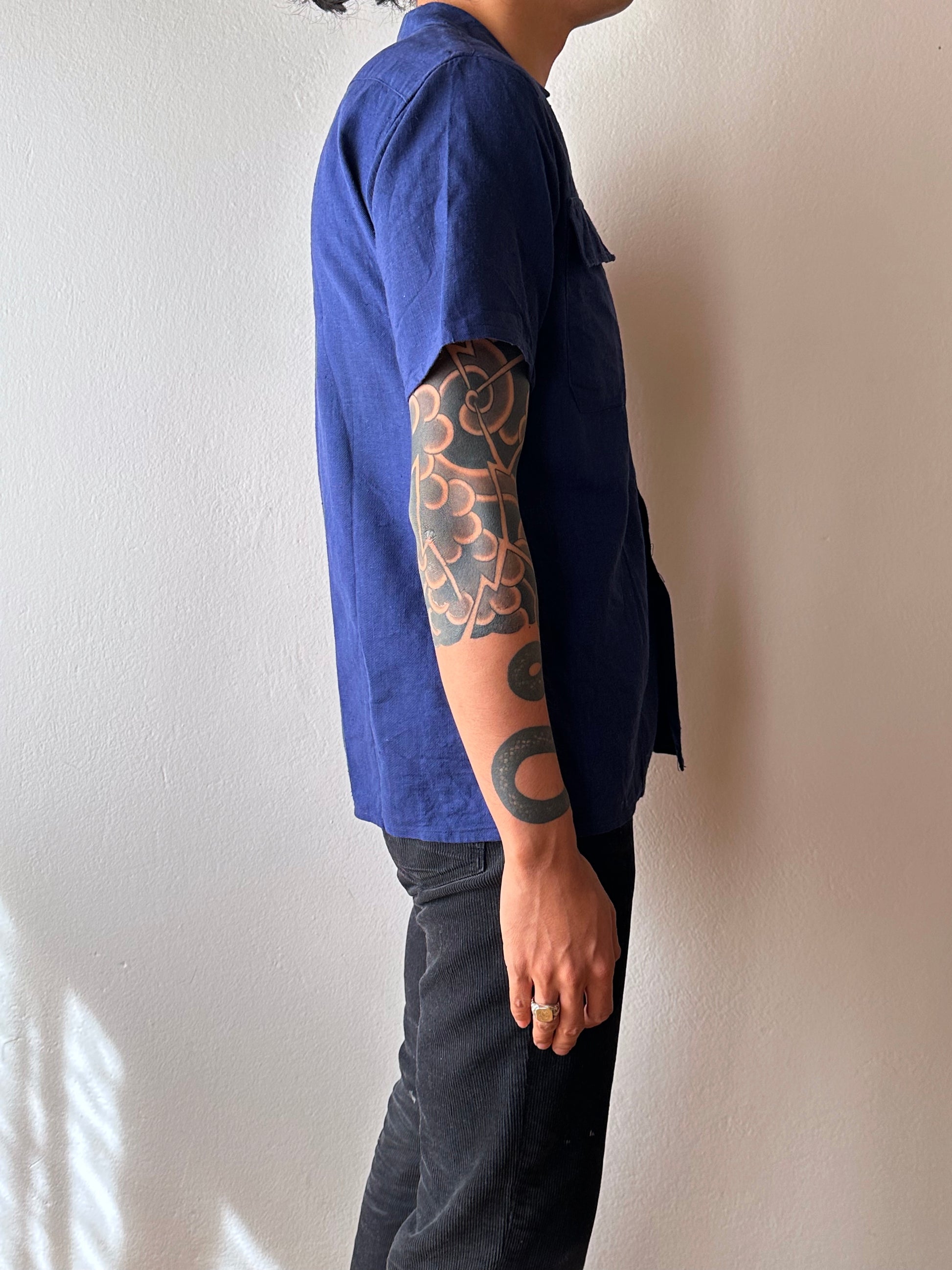 50's 40's French Vintage ヴィンテージ フレンチ 50年代 開襟シャツ leisure shirt Open collar shirt Toto 古着屋  プラハ Praha Prague Vintage store 古着 ユーロ古着 ヨーロッパ古着 フランス買い付け