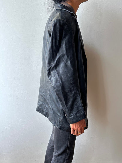 Black Leather tailored jacket