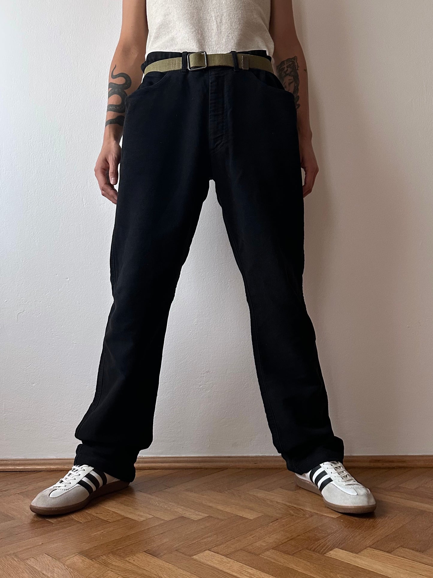 C.P. COMPANY AW2003 Black moleskin trouser - w33