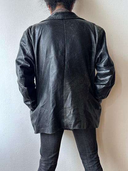 Black Leather tailored jacket