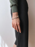 French silver 800 Hermes made in France Audierne エルメス オーディエルヌ オディエルヌ オーディエンヌ knot rope chain bracelet bangle jewelry シルバー フランス ヴィンテージ ブレスレット チェーン