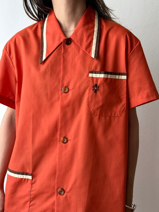 70s deadstock pyjama shirt & shorts