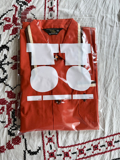 70s deadstock pyjama shirt & shorts