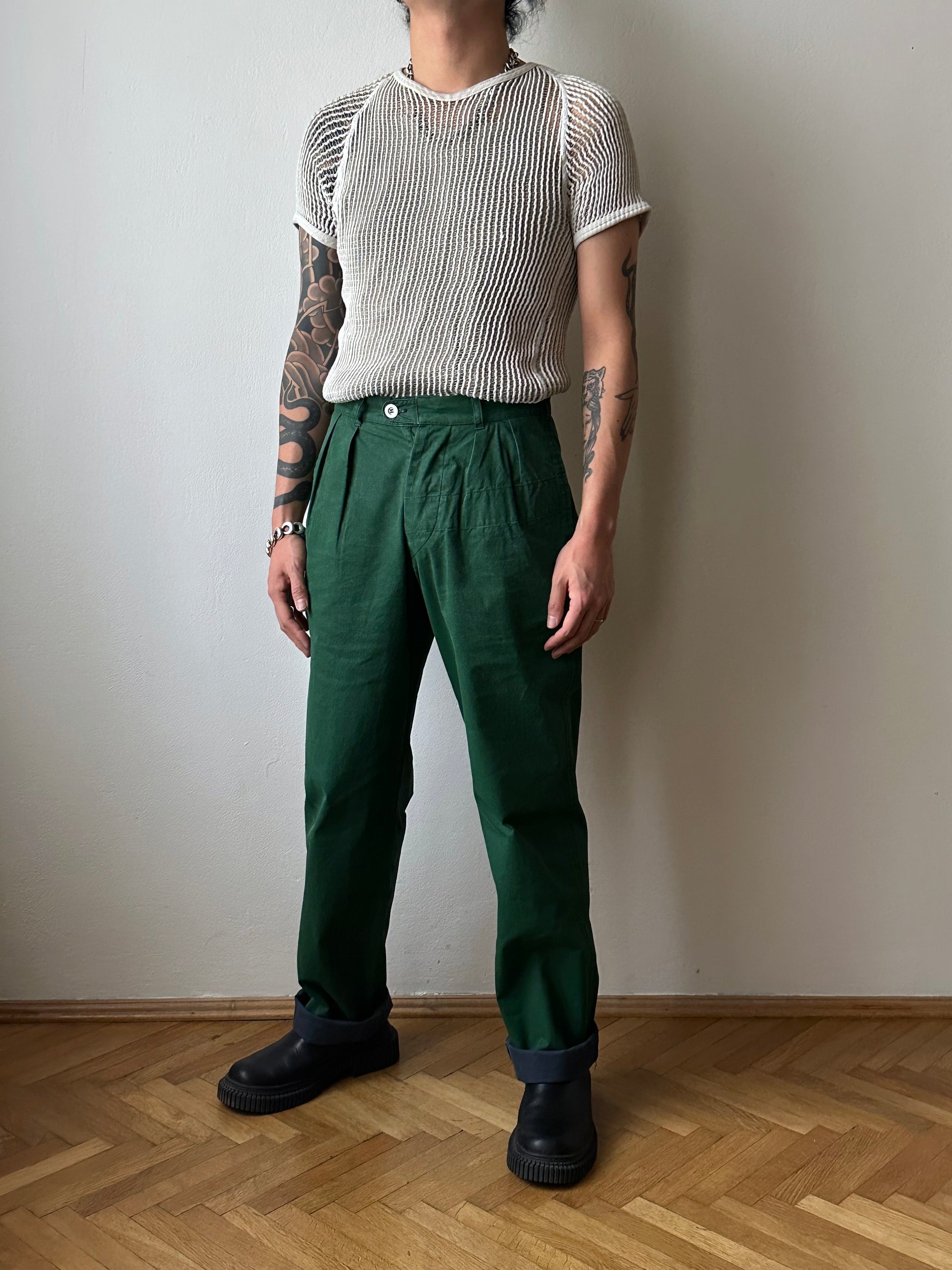 TOTO Vintage clothing shop store Antique shop Prague Made in France Stone Island Tela Stella ストーンアイランド  デラステラ Massimo Osti マッシモオスティ Trousers 80's 1983s 古着屋 プラハ ユーロ古着 ヨーロッパ古着 古着卸 Made n Italy イタリア製 83年 Rare レア