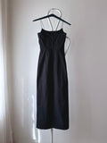 90s French black dress