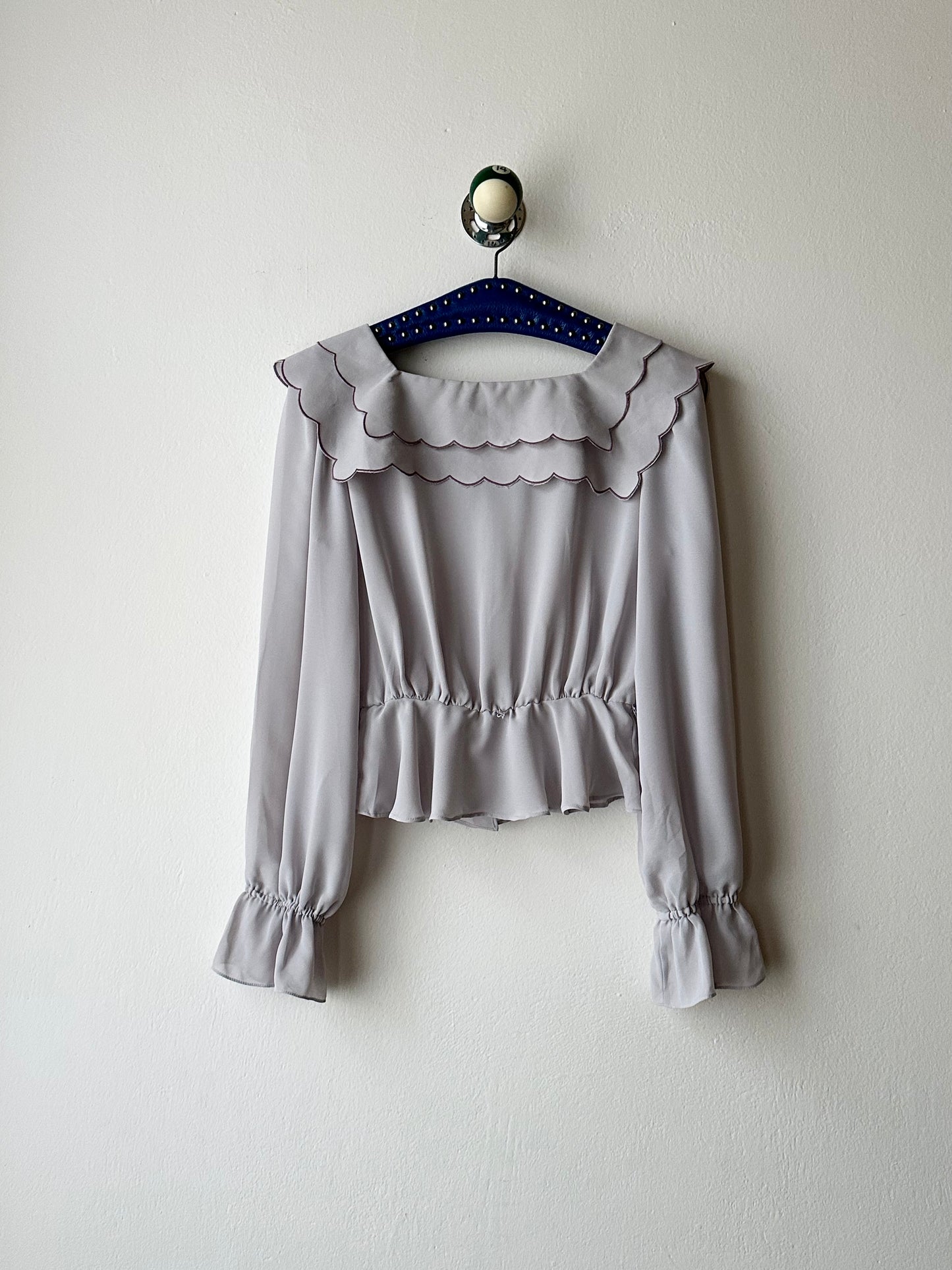 1980s Italy scallop blouse