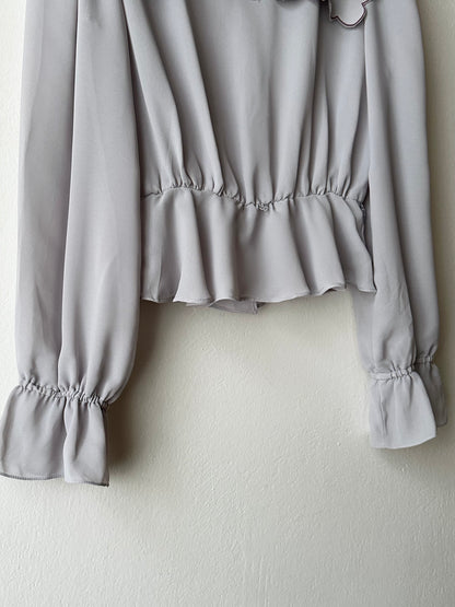 1980s Italy scallop blouse