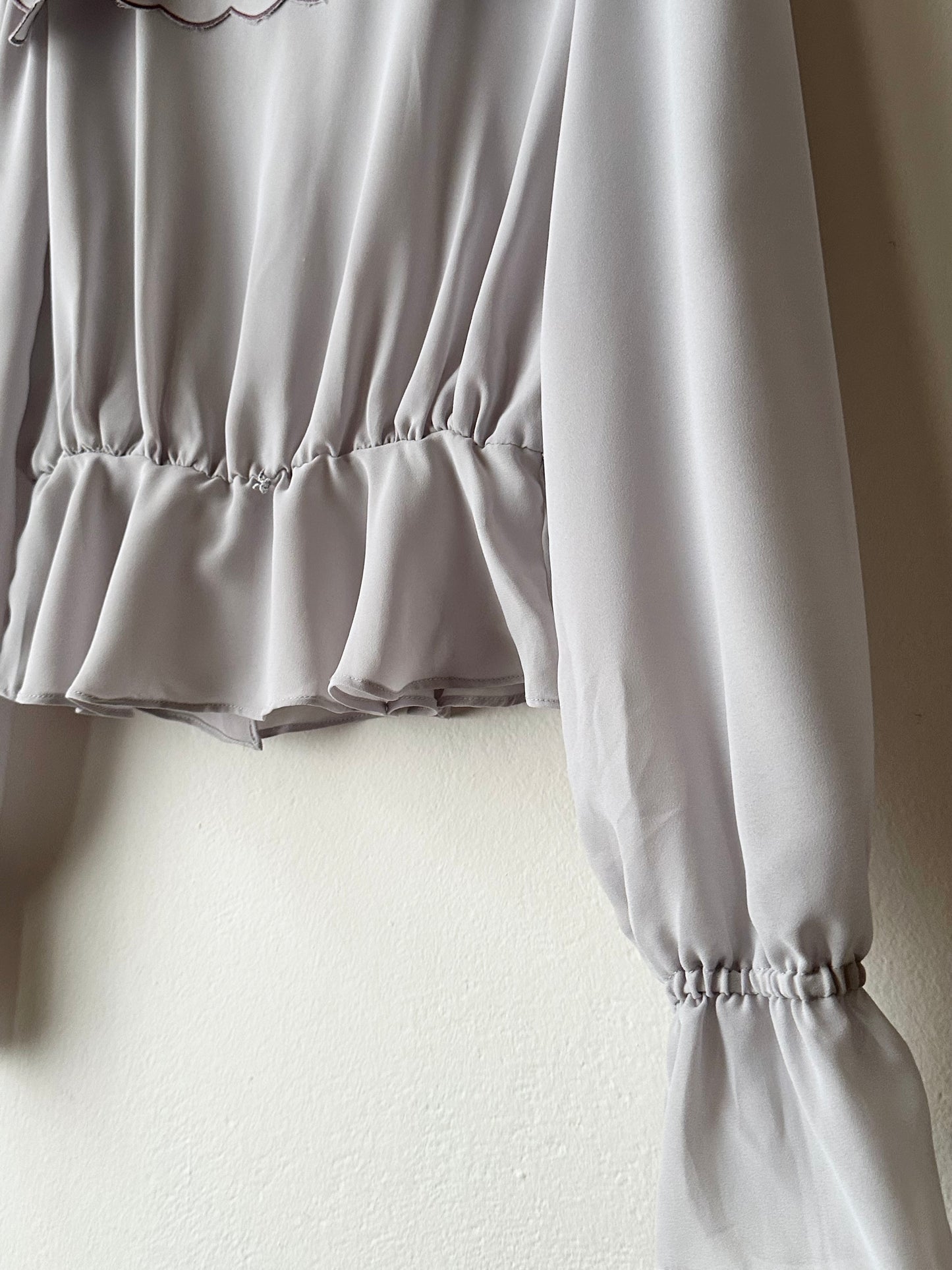 1980s Italy scallop blouse