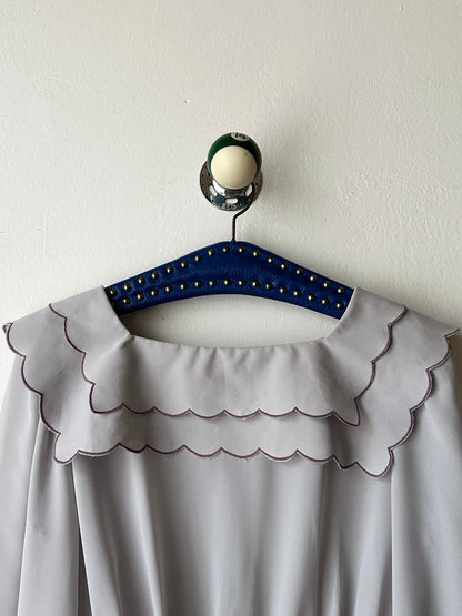 1980s Italy scallop blouse