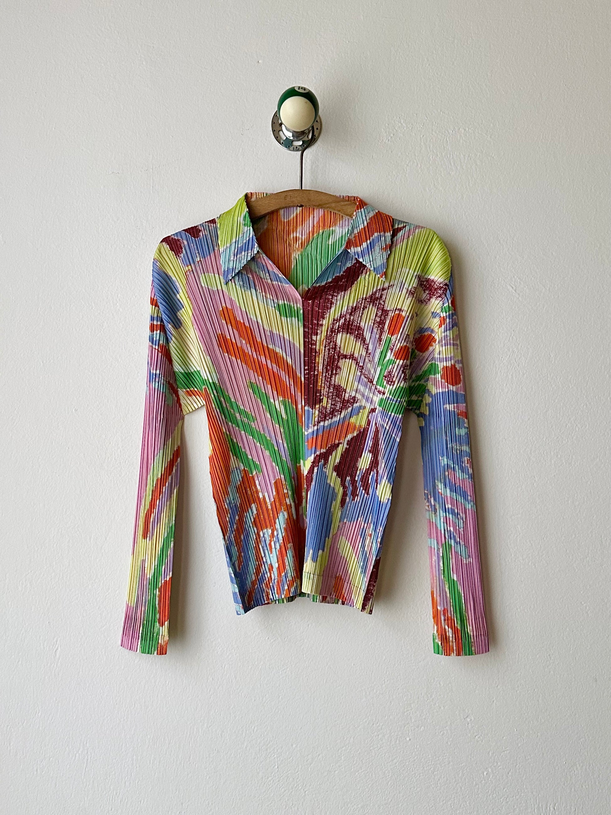 Issey Miyake PLEATS PLEASE frosty forest shirt AW23 2023 AW