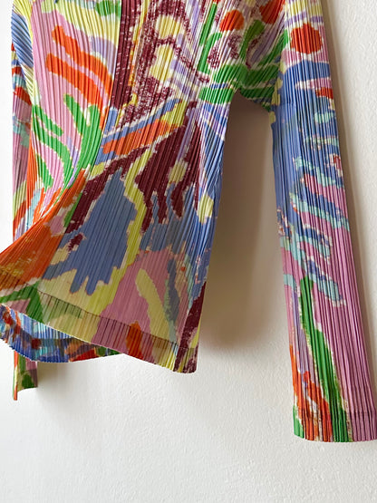 AW23 Issey Miyake PLEATS PLEASE frosty forest shirt