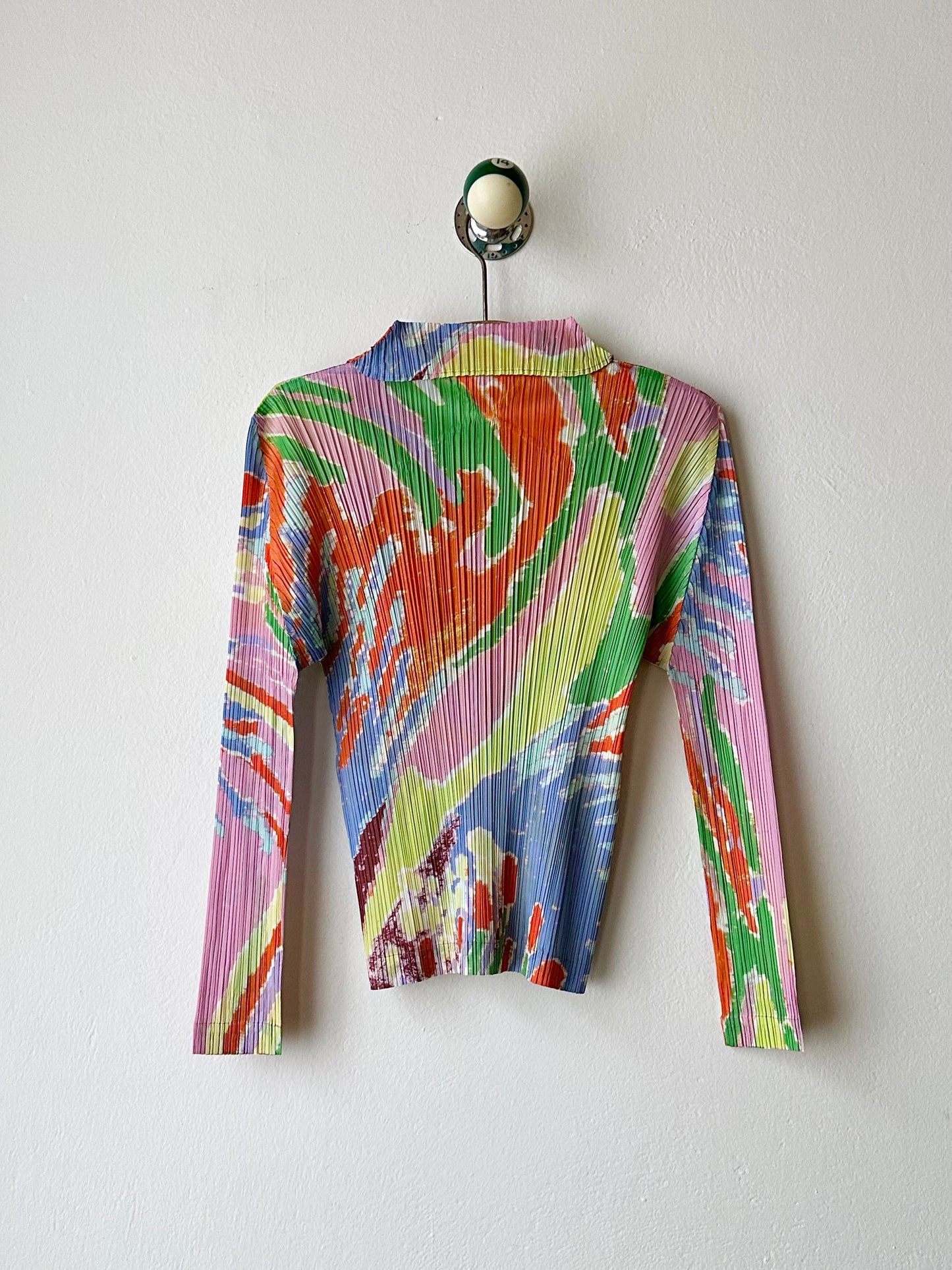 AW23 Issey Miyake PLEATS PLEASE frosty forest shirt